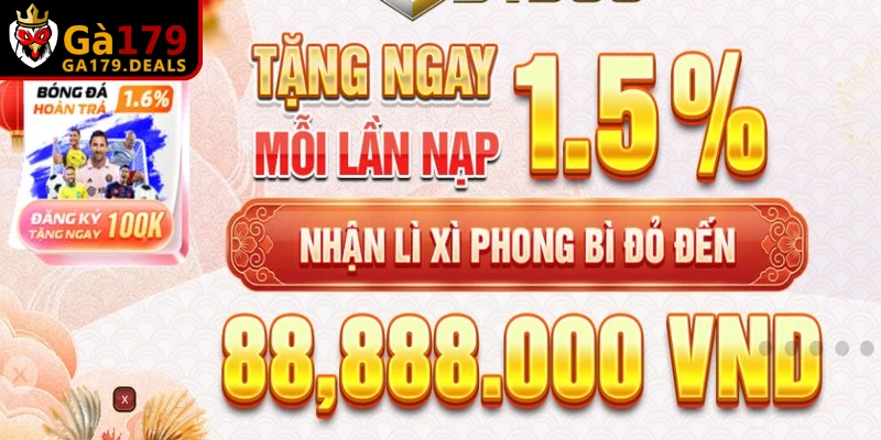 Danh mục khuyến mãi Ga179 đa dạng mang đến nhiều lựa chọn cho hội viên